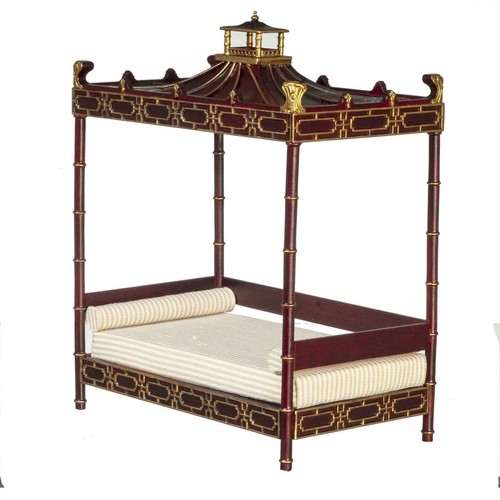 Dolls house chinese mahogany - house,